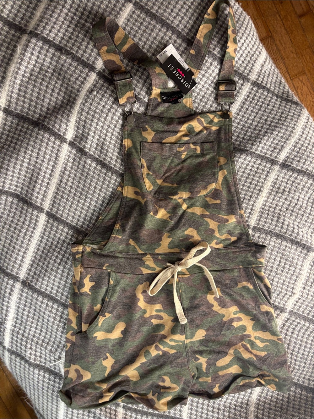 Discreet Camo Short Overalls in Green and Tan